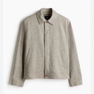 H&M Size XL Beige Melange Men's Regular Fit Shacket